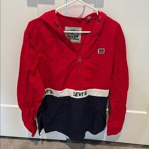Levi's Red and Black Hooded Jacket